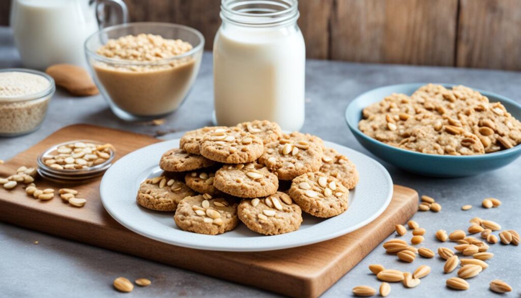 biscoitos de aveia e manteiga de amendoim