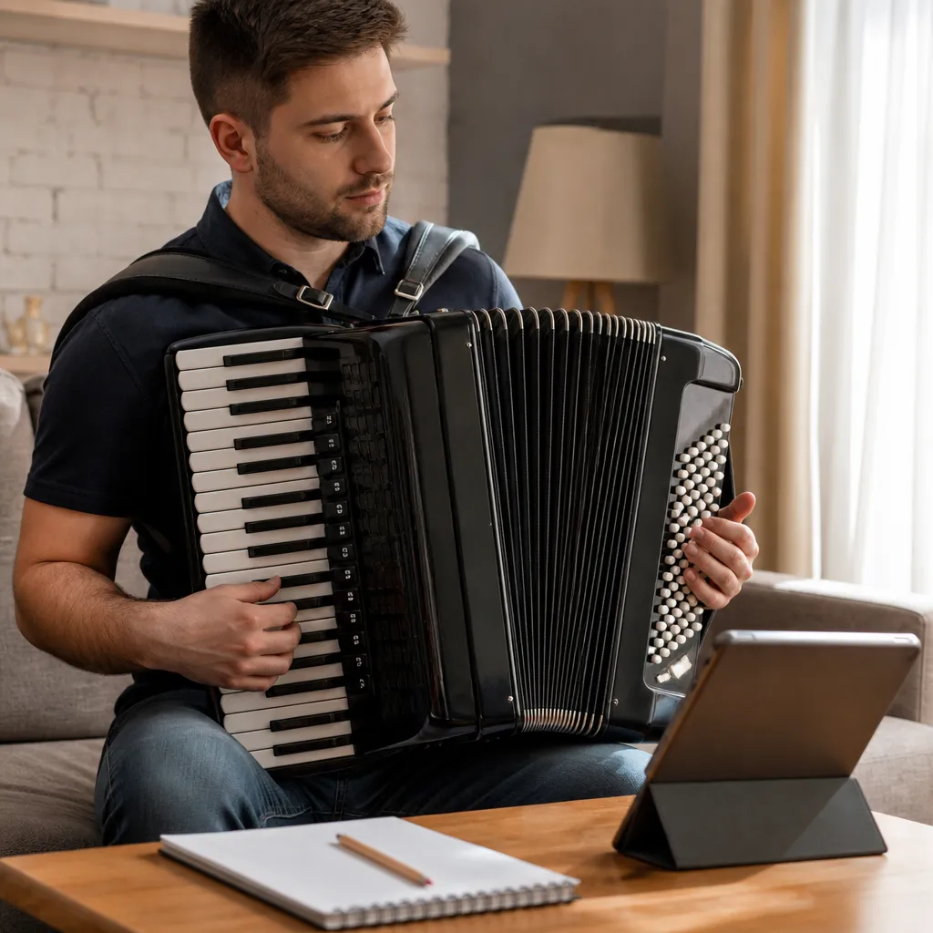 Como aprender acordeon do zero em casa com este aplicativo revolucionário